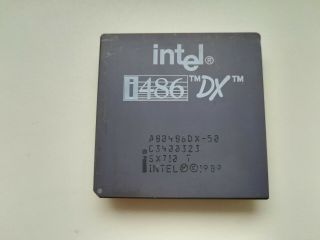 Intel 486dx 50,  A80486dx - 50 Sx710,  Intel 486,  Vintage Cpu,  Gold,  Top