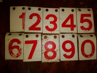 Vintage Metal Scoreboard Numbers 0 To 9