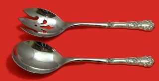 Buttercup By Gorham Sterling Silver Salad Serving Set 2pc Hhws Custom Made 11 "
