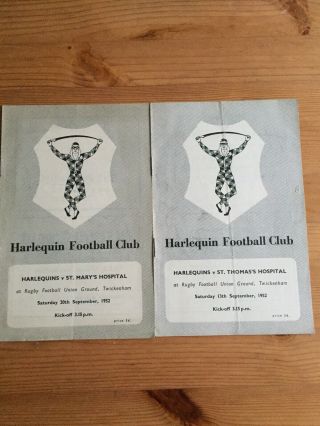 Vintage Harlequins V St.  Mary’s Hospital 1952 At Rugby Football Union Twickenham