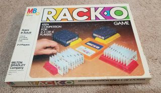 Vintage Rack - O Milton Bradley 1980 Usa Game - 2 To 4 Player Card Game