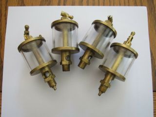 Set Of 4 Antique Automatic Oilers For Tower Clock Motion Off A Seth Thomas