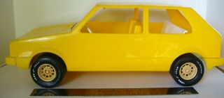 Vintage Volkswagen Yellow Vw Diesel Rabbit 17 " Toy Car Processed Plastics