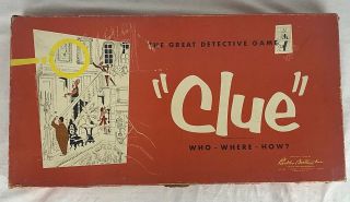 Vintage Parker Brothers Clue 1956 Detective Murder Mystery 1956 Complete