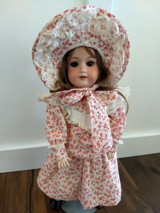 Antique Vintage A & M 390 Bisque Armand Marseille Doll With Handmade Clothing