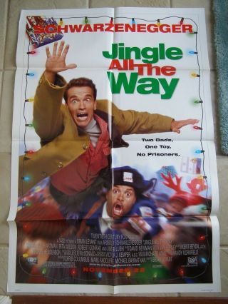 Vtg Movie Poster 1 Sheet 1996 Jingle All The Way Arnold Schwarzenegger