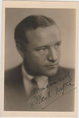 Rare Alfred Hitchcock Man Who Knew Too Much Frank Vosper D@37 Signed Vintage Pic