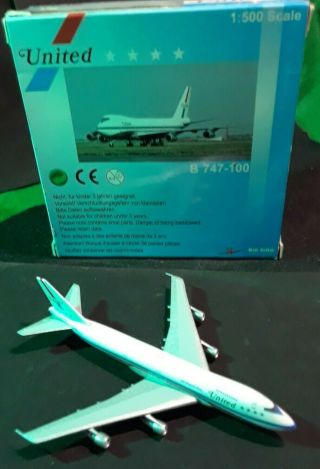 1:500 Scale Big Bird United Airlines Boeing 747 - 100 Airplane Friend Ship Livery 2