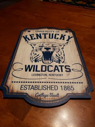 Kentucky Wildcats Wood Sign Bar Mancave Garage Fan Decor Vintage Old School