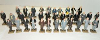 Vintage Marx Miniature Presidents 1960’s Set Of 35 Display Pillars W/o Platform