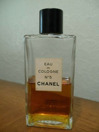 Vintage Chanel Eau De Cologne No 5 4 Fl Oz Bottle 50 Full Black Top Double Cc