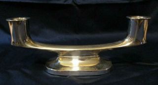 Vintage Mid - Century David Andersen Double Candle Holder 830 Sterling Silver 7686