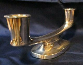 Vintage Mid - Century David Andersen Double Candle Holder 830 Sterling Silver 7686 3