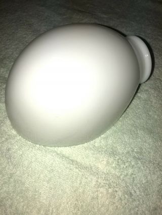 Art Deco Vtg Gooseneck Bathroom Sconce Vanity Light Shade White Milk Glass Round