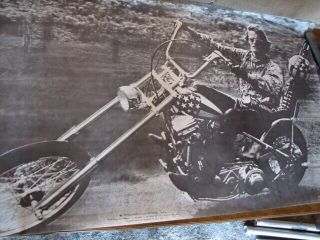 Rare Vtg 1969 Easy Rider Peter Fonda Peter Sorel Photo Poster 29 X 50