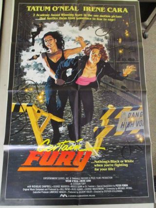 Vintage 1 Sheet 27x41 Movie Poster Certain Fury 1985 Peter Fonda Tatum O 
