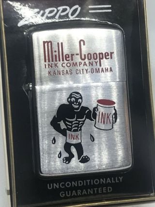 Vintage 1965 Miller - Cooper Ink Company Ad Zippo Lighter - Professionally Restored