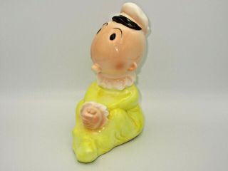 Vintage Sweet Pea 1980 King Features Ceramic Piggy Bank Popeye Olive Swee Pea