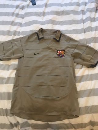 Barcelona Fc Nike 2003 - 2005 La Liga Vintage Away Kit Football Shirt - Size Small