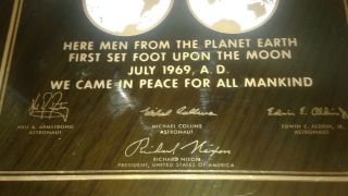 VINTAGE FIRST MAN ON THE MOON GLASS DISH EXTREMELY RARE 2