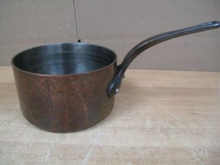 Antique E.  Dehillerin 6.  5” Copper Pan Pot Hammered,  Polished France