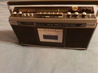 Vintage Ge General Electric Stereo Radio Cassette Am Fm Boom Box 3 - 5255 A