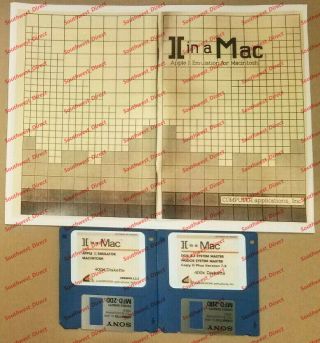 Vintage Apple Macintosh ][ in a Mac Apple II emulation software on 400k disk 2