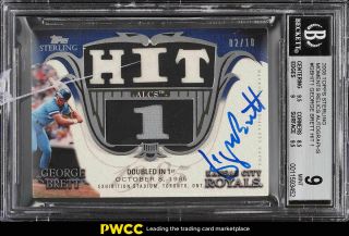 2006 Topps Sterling Moments George Brett Auto Patch /10 Bgs 9 (pwcc)