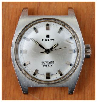 Vintage Ladies Tissot Automatic Seastar Pr 516 Wristwatch.  Made In Swiss.