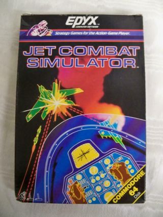Jet Combat Simulator,  1985 Epyx Commodore 64 Pc Game Software,  5.  25 " Floppy
