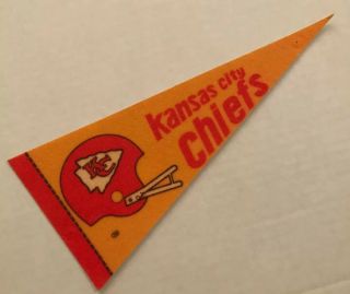 Vintage Nfl Miniature Team Pennant For The Kansas City Chiefs