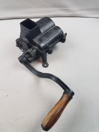 Hand Crank 1873 Antique Cast Iron Table Chopper Shredder Cutter Grinder