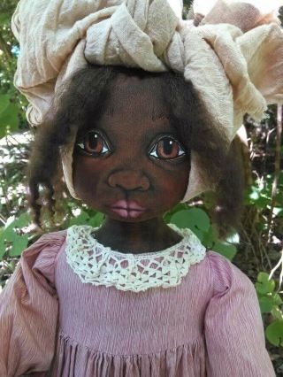 Primitive Black Folk Art Doll 35 Inches Ooak