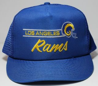 Vintage Los Angeles Rams Snapback Ball Cap Hat By Annco -