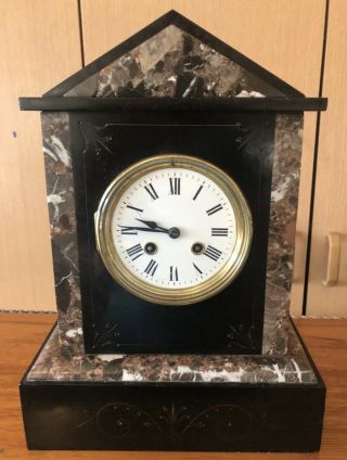 Antique Marble & Slate French Clock -