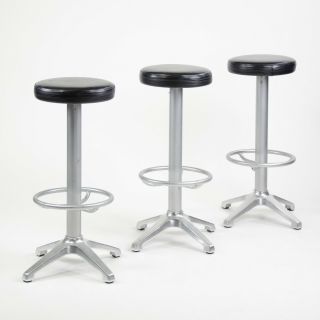Amat - 3 Cooper Bar Counter Leather Stools Spain Knoll Herman Miller 20,  Available