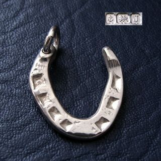 Antique / Vintage Solid Silver Horse Shoe Fob For A Pocket Watch Chain / Pendant