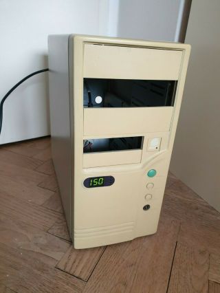 Very Old At Case,  Without Power Suplly,  Retro Pc 286,  386,  486,  Mhz Display