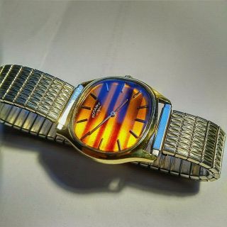 Vintage Watch Rotary Rare Tiger Stripe Model In