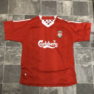 Men’s Vintage Samer Sport Liverpool Fc Carlsberg Home Soccer Jersey Sz Xl