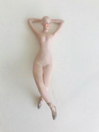 Antique German Galluba & Hoffman Bisque Bathing Beauty Nude Doll Figurine 2