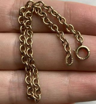 Vintage 14k 585 14ct Yellow Gold Charms Antique Charm Link Chain Retro Bracelet