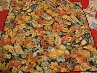 Vintage Harvest Thanksgiving Set (7) Pumpkin Cloth Linen Table Napkins Decor 229