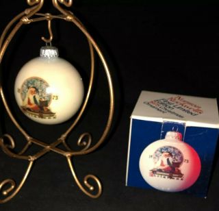 Vintage Norman Rockwell First Limited Edition 1975 Christmas Ornament Collectibl