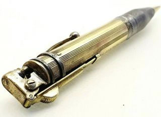 Very Special Petrol Cigarette Lighter W Mechanical Pencil Vintage 1920 