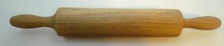 Vintage Hand Made Wood Rolling Pin Hard Wood 18 " Long 2.  5 " Diameter One Piece
