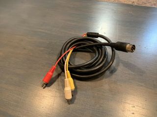 Commodore 64 & 128 Monitor Cable With Split Chroma And Luma & Audio.  1980s 6 Ft