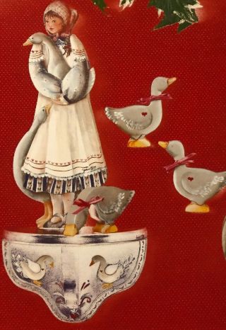 Vintage Holiday Tole Packet Blueberry Goose Girl By Juliet Martin