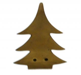 Vintage All Brass Heavy Christmas Xmas Tree Stocking Holder Hanger Hook 3