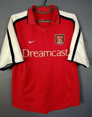 Vintage Retro Old Nike Fc Arsenal 2000/2002 Football Soccer Shirt Jersey Size M